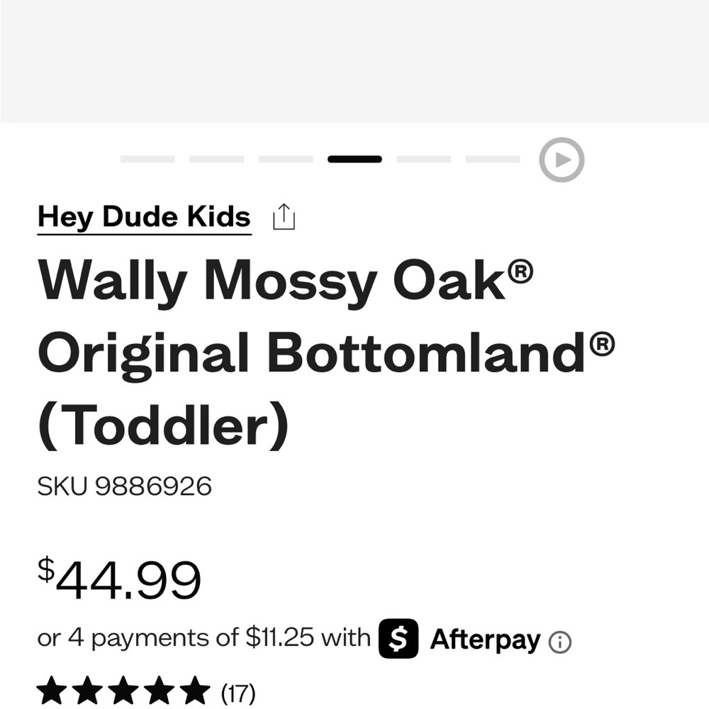 Hey Dude Kids Wally Mossy Oak Shoes